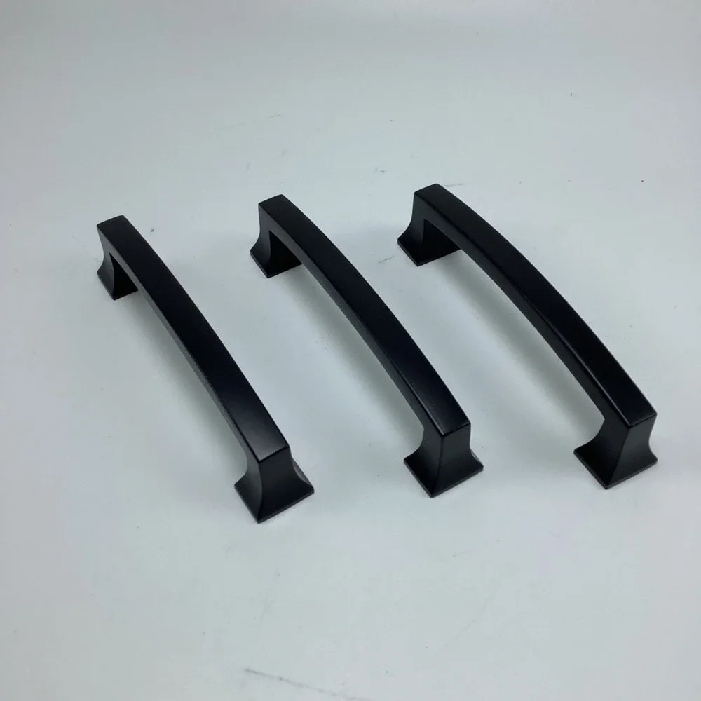 3 Matte Black Cabinet Handles Cabinet Pulls Cupboard‎ Drawer Dresser Handles